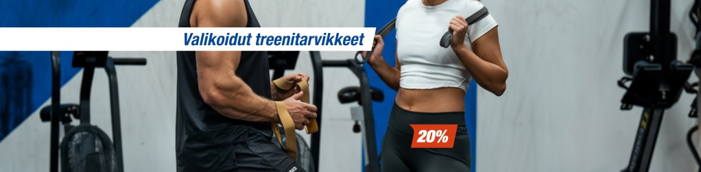 Valikoidut treenitarvikkeet 20 %